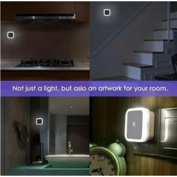 Wireless Sensor LED Night Light - Mini Square - Night Lights - Picture 2 of 4
